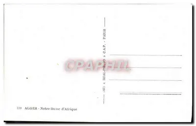 Argel - Nossa Senhora da África — editor C.A.P. n° 310 — Verso