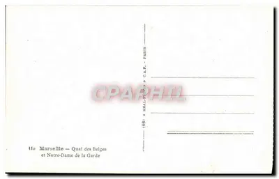 Marsiglia — Quai des Belges e Notre-Dame de la Garde — C.A.P. (46) — Verso