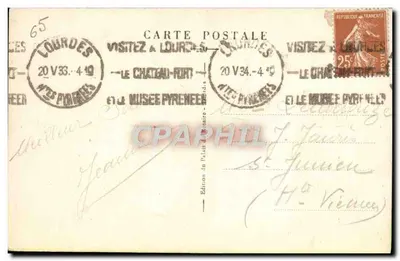 Lourdes - Bazylika, Widok z boku — Wydawnictwo Roseine, nr 43 — Rewers