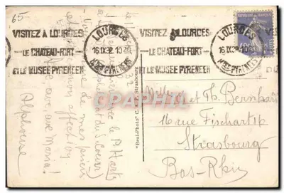 Lourdes — Grotta podczas Mszy – Wydawca C.A.P. — Rewers