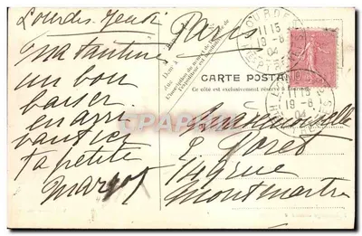 Lourdes — Pielgrzymka przed Statuą Rosary — V.P. Paris No. 11 — Rewers
