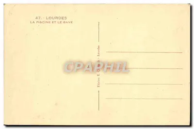 Lourdes — A Piscina e o Gave — Edição E. Cottrell, Lourdes — Verso