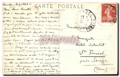 Lourdes — Wnętrze Rosary — Wydanie F. V. nr 15 — Rewers