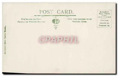 Cambridge, The Great Court, Trinity College — Kingsway Real Photo Card — Verso