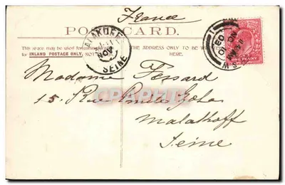 Tarjeta postal antigua Piccadilly Circus Londres — Reverso