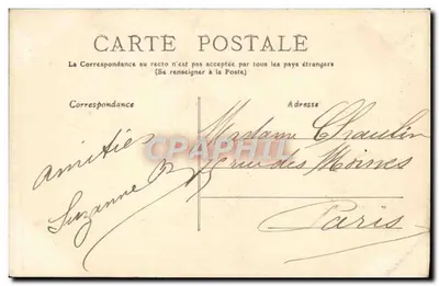 Cauterets — Esplanada dos Ovos, Estação para Raillère — editor M.T. n°345 — Verso