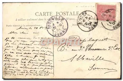 Amiens — Le Pont de Beauvillle — Édition spéciale des Nouvelles Galeries n°38 — Verso