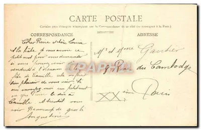 Buttes-Chaumont — Het Zandstenenbrug — Fot. C. Jeangette, 67 rue Rochechouart — Achterkant