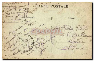 Lorient — A Prefeitura Marítima, A Torre do Porto e a Estátua de Dufuy de Lôme — Verso