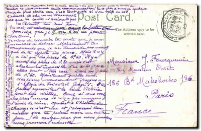 Londyn. Ludgate Hill. — widok ulicy z mostkiem i budynkiem w tle — wydawca nieznany, numer serii 4937 — Rewers