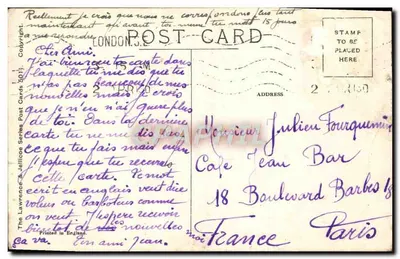 Corruzione — illustrazione di J. Wawbon — serie di cartoline postali — Verso
