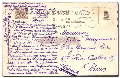 High Holborn, Londyn — widok ulicy z ruchem — wydawca nieznany, numer serii nie widoczny — Rewers