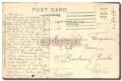 New Oxford Street, Londyn — animowany widok z budynkami i pojazdami — wydawca O. F. Stiegel & Co. Ltd., nr E34177 — Rewers