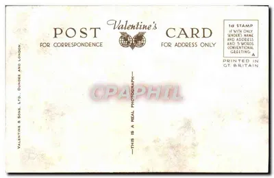 A pequena capela e seu construtor — Frère Déodat, Les Vauxbelets, Guernesey — Valentine & Sons, Ltd. — Verso