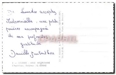 Lourdes — Aparecida de Nossa Senhora — Éd. P. DOUCET, n°4 — Verso