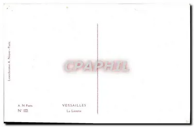 Versailles — A Laiterie — A. N. Paris, N° 122 — Verso