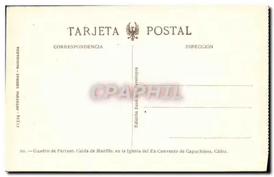 Caída de Murillo — en la Iglesia del Ex-Convento de Capuchinos — Edición Juan B. Tavoloyes — Reverso