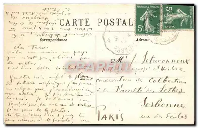 Penmarc'h — La Barre di Saint-Guénolé in Tempesta — Collezione Villard, Quimper — Verso