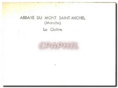 Abadia do Monte Santo Michel — O Claustro — Verso