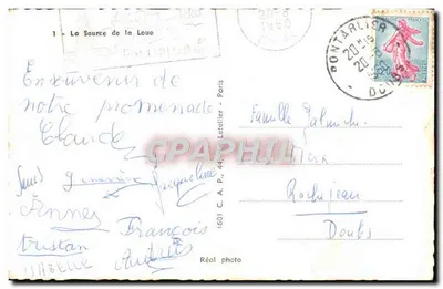 Źródło Loye — widok wodospadu — Cap — Rewers