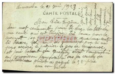 Stara pocztówka Amities De Lamballe — Rewers