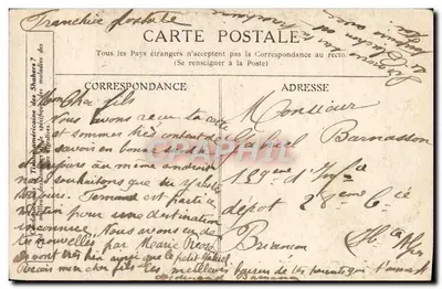 Rouget de Lisle śpiewający po raz pierwszy Marszałkę — D'après le tableau de Plis, peintre français (1813-1875) — Cré té, Corr. III. — Rewers