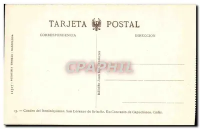 San Lorenzo de Brindiz — Ex-Convento de Capuchinos — Edição Thomas Juan B. Davoloyes — Verso