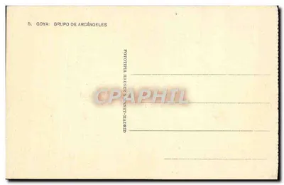 Goya: Grupo de Arcángeles — fototipia Hauser y Menet-Madrid, n°5 — Reverso
