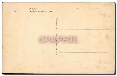 Ślub — Goya — fototypia Hausser, nr 799 — Rewers