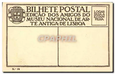 Nuno Gonçalves — Painel do Arcebispo (século XV) — Éd. Amigos do Museu Nacional de Arte Antiga, Lisboa, n° 14 — Verso