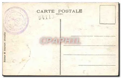 La Chartreuse — Statua św. Brunona — Wydawca M. Bourcier, Grenoble — Rewers