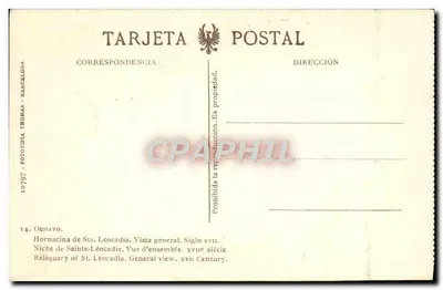 Niche de Santa Léocadia — Visão geral — Fototipia Thomas, n° 10797 — Verso