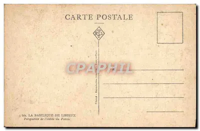 La Basilica di Lisieux — Prospettiva dell'ingresso del Parvis — editore BSL, n°3 bis — Verso