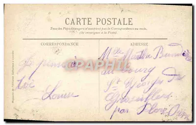 Bernadetta Soubirous — Autentyczny portret — Lourdes, wydawca Soubirous, nr 234 — Rewers
