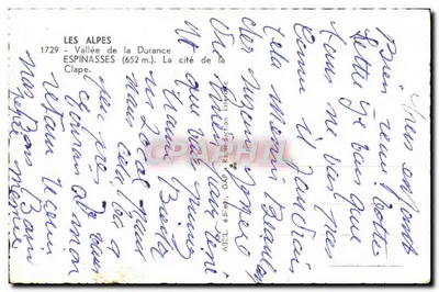 Espinasses — Vale da Durance — GAP, edição, 1930s — Verso
