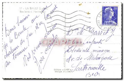 La Baule — praia e passeio — Éditions Gaby — Verso
