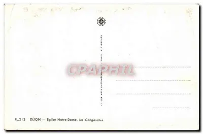 Dijon — Igreja de Nossa Senhora, as Gargalhas — Les Arts Photomécaniques, Paris — Verso