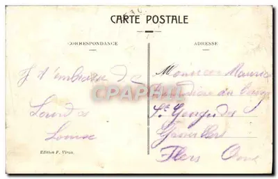 Lourdes - Virgem Coroada e Castelo — Edição F. Viron, n°12 — Verso