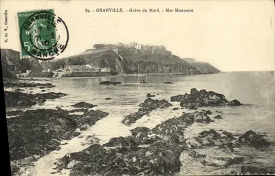 Granville — Grève du Nord — Wzrosła woda — wydawca R. du V., Granville, n° 89