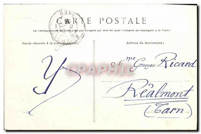 Biarritz — Wielka fala na Skale Niepokalanego Panny Maryi — Wydawnictwo Magasin du Souvenir, 14 rue Mazagran, Biarritz — Rewers