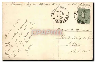 Penmarch — De Rochers van Saint-Guénolé, waar de vijf slachtoffers op 8 oktober 1870 werden ontvoerd — Collectie VILLARD, Quimper — Achterkant