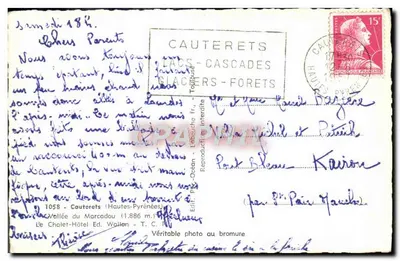 Wąwóz Marcadou — Chalet-Hotel Ed. Wallon — Cauterets, Hautes-Pyrénées — Rewers