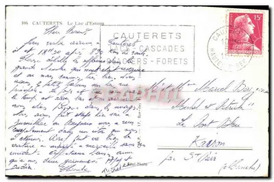 Lago d'Estom — Cauterets — Editor C. Col — Verso