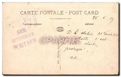 Reims nas ruínas após a retirada dos alemães — Praça Royale (Lado Noroeste) — Verso