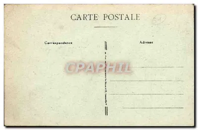 Bilhete postal antigo Châtillon-sur-Marne Estátua do Papa Urbano II e as ruínas Militaria — Verso