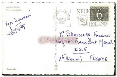 Middelburg — Urząd Miasta z statuą — Demacolor — Rewers