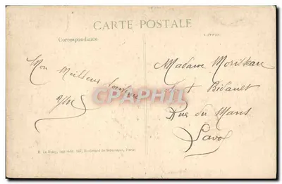 Champguyon após o bombardeio — Editor B.D. — Número de série não visível — Verso