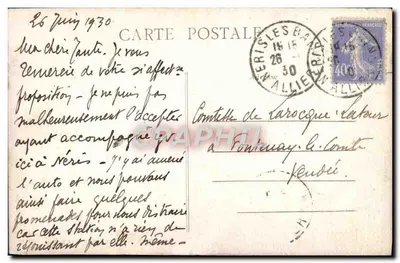 Néris-les-Bains — Vale dos Moinhos — Edit. Picanda — Verso