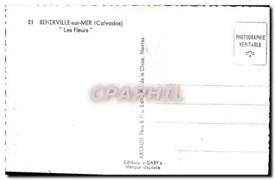 Bénerville-sur-Mer — Maison « Les Fleurs » — Éditions Gaby — Verso