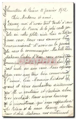 Sauveterre-de-Béarn — Vue sur le Gave et la Tour de Jeanne d'Albret — C.C.-8 — Verso